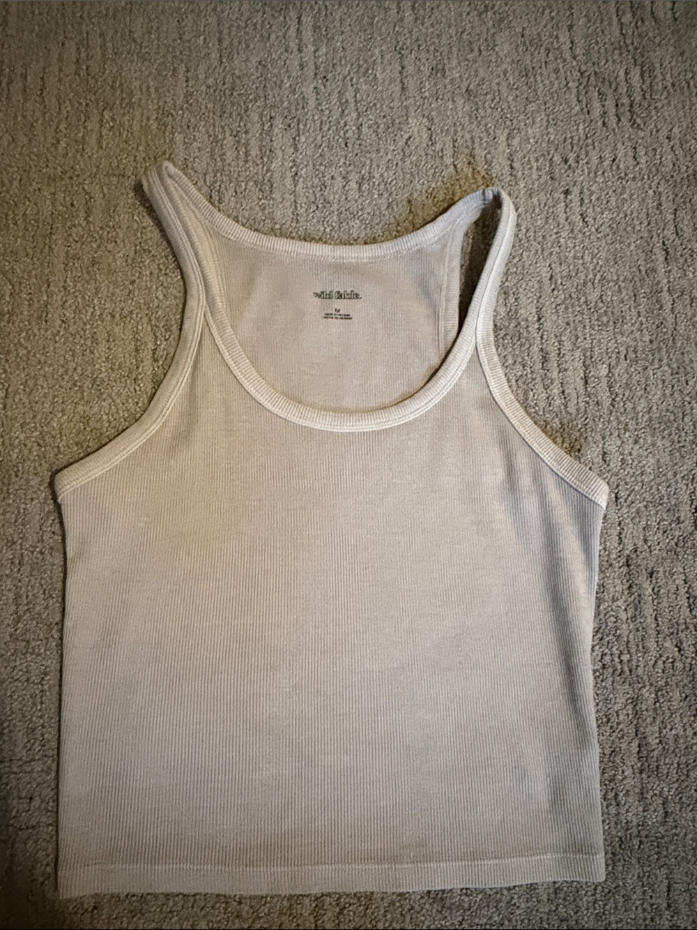 Wilfred Cream Ribbed Scoop Tank